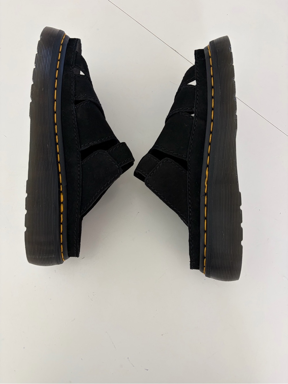 Dr. Martens Maxxy Slide Black Suede Platform Sandals Women’s Size 9 - Picture 5 of 9